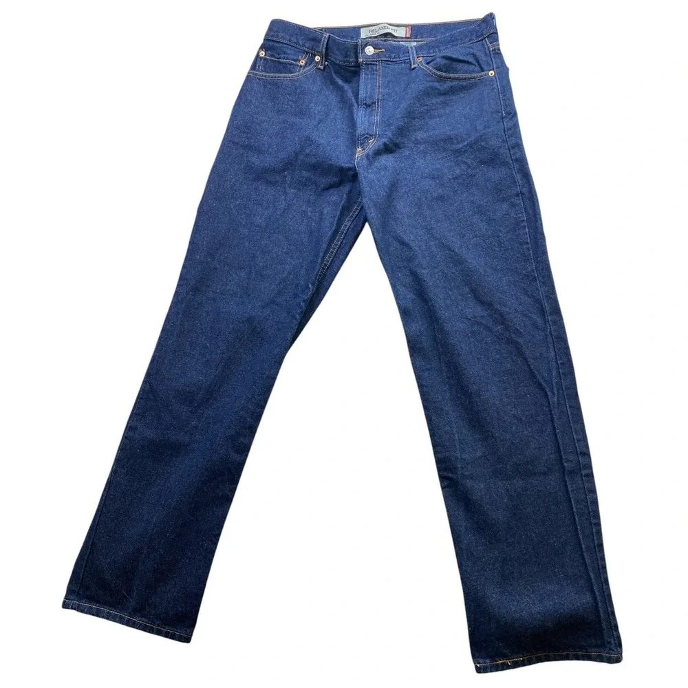 Levis 550 Relaxed Fit Jeans Mens 36x32 Dark Wash Blue Denim 100% Cotton #94Q